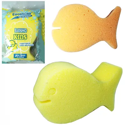 ESPONJA / BUCHA DE ESPUMA PARA BANHO INFANTIL 120X80X50MM