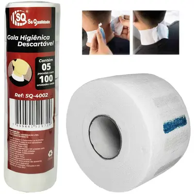 GOLA HIGIENICA DESCARTAVEL 5 ROLOS / PACOTES COM 100 UNIDADES CADA