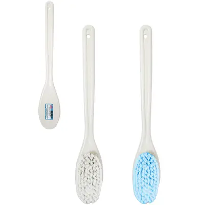 ESCOVA DE BANHO CABO PLASTICO LONGO 40,5CM