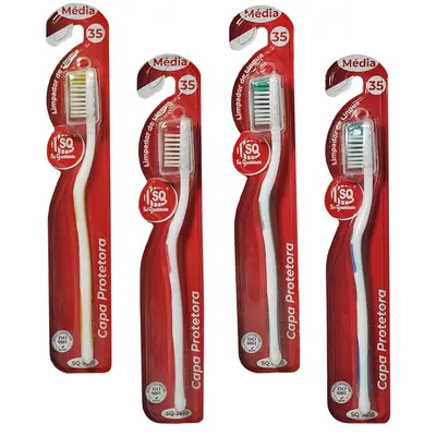 ESCOVA DENTAL MEDIA COM PROTETOR DE CERDA
