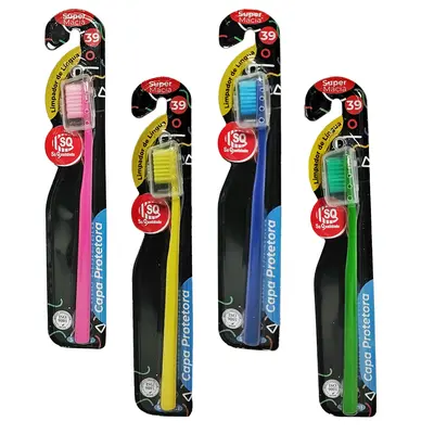 ESCOVA DENTAL SUPER MACIA COM PROTETOR DE CERDA