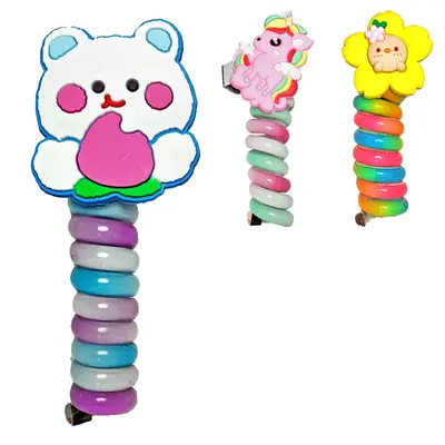 ACESSORIO PARA CABELO ELASTICO / RABICO DE PLASTICO SORTIDOS 9,5CM
