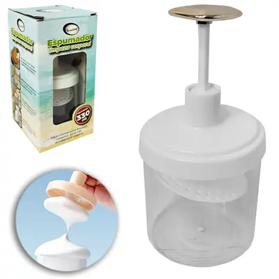 DISPENSER ESPUMADOR PARA LIMPEZA CORPORAL DE ACRILICO 350ML 17X8,5CM DE Ø