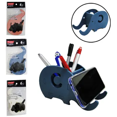 PORTA JOIAS / TRECO E SUPORTE PARA CELULAR / TABLET DE PLASTICO ELEFANTE 18X10X8CM