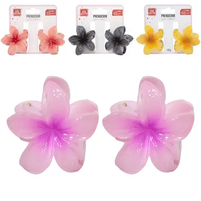 ACESSORIO PARA CABELO PIRANHA DE PLASTICO COM 2 PECAS 4CM