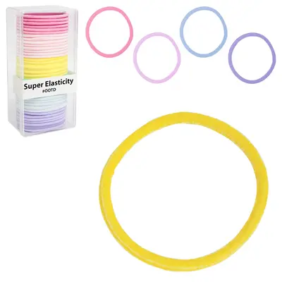 KIT ACESSORIOS PARA CABELO ELASTICO / RABICO COM 20 PECAS 5CM DE Ø NO ESTOJO