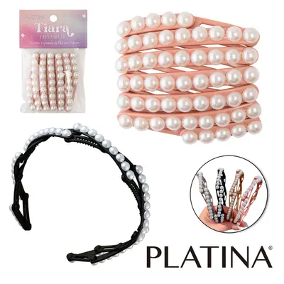TIARA RETRATIL PLATINA 14,5X14CM