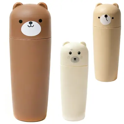 PORTA ESCOVA / ESTOJO DENTAL DE PLASTICO URSO BIPARTIDO 20X6,5X5CM