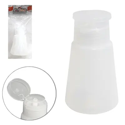 DOSADOR PORTA ACETONA CONICO GRADUADO DE PLASTICO 180ML