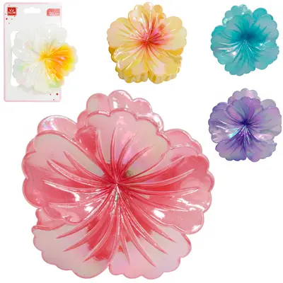 ACESSORIO PARA CABELO PIRANHA FLOR CINTILANTE 7,5CM