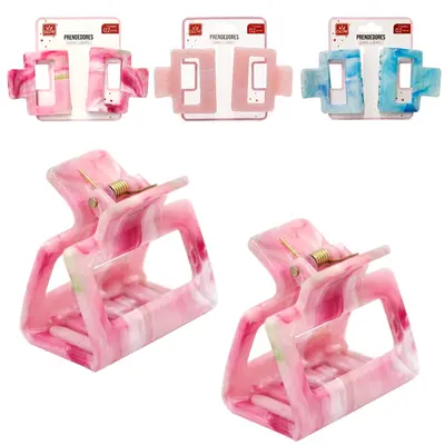 KIT ACESSORIOS PARA CABELO PIRANHA COM 2 PECAS 5X4,5CM