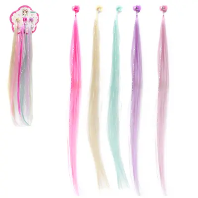 KIT ACESSORIOS PARA CABELO PIRANHA COM MECHA TRANCA 6 PECAS 30CM
