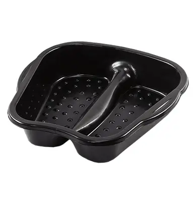 BACIA DE PLASTICO PARA PEDICURE PRETA 33X33X8CM