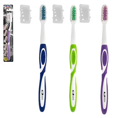 ESCOVA DENTAL MEDIA COM PROTETOR DE CERDA COLORS