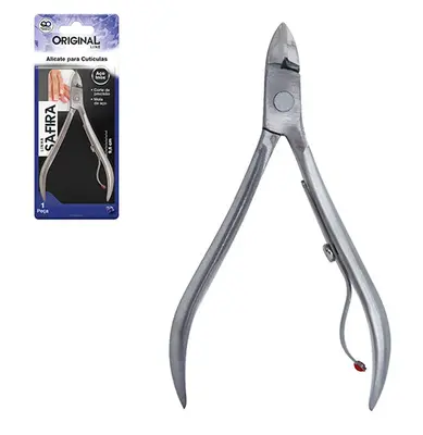 ALICATE DE CUTICULA DE INOX SAFIRA 3,5'' 9,6CM
