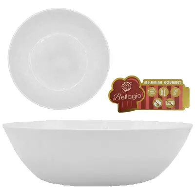 TIGELA DE MELAMINA REDONDA M GOURMET BRANCA 2000ML 6,5X25,5CM DE Ø