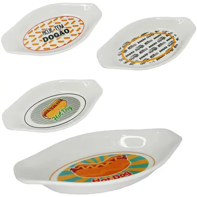 TRAVESSA DE MELAMINA OVAL CANOA HOT DOG 18,5X10CM