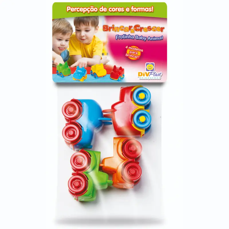 CARRO FROTINHA BABY ANIMAL RODA LIVRE 4 PECAS