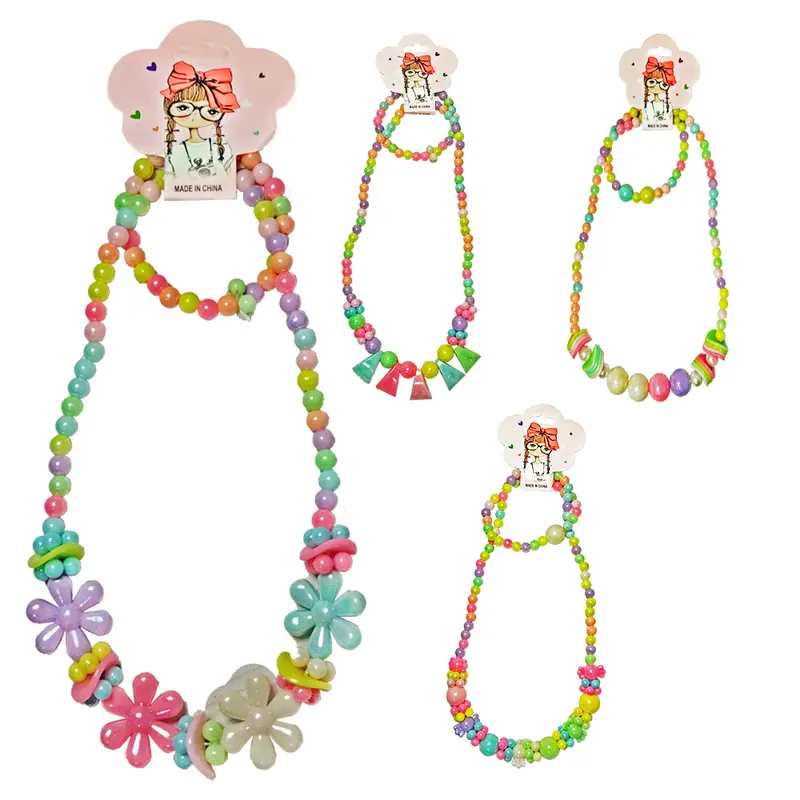 KIT BELEZA / BIJUTERIA INFANTIL COM COLAR + PULSEIRA