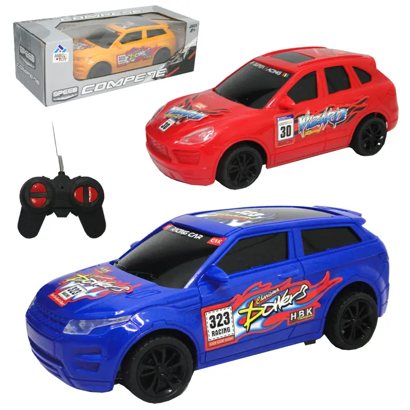 CARRO COM CONTROLE REMOTO SEM FIO COMPETE 7 FUNCOES COM LUZ A PILHA NA CAIXA