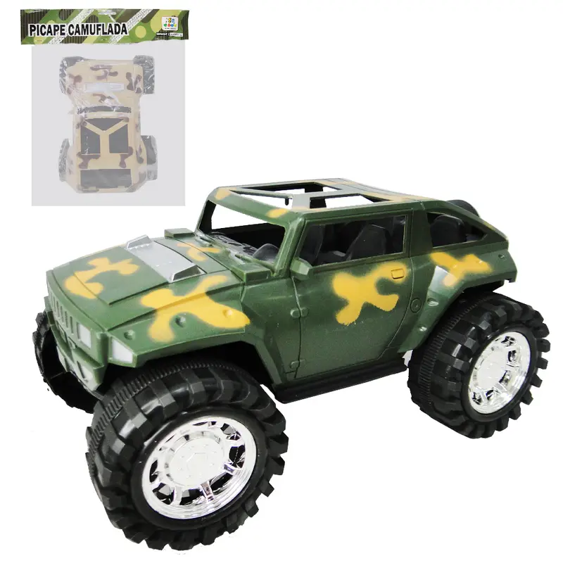 CARRO JEEP A FRICCAO MILITAR PICAPE CAMUFLADA NA SOLAPA