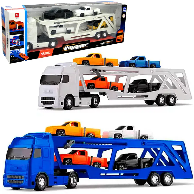 CAMINHAO CEGONHEIRA COM 4 CARROS PICK-UP VOYAGER RODA LIVRE