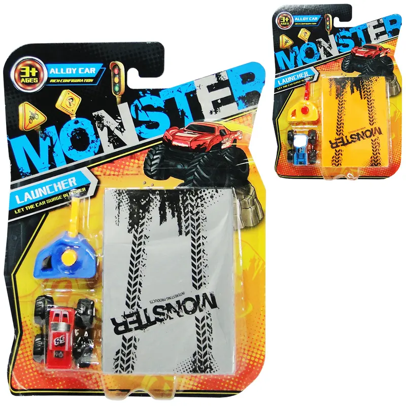 CARRO COM LANCADOR + RAMPA MONSTER 3 PECAS