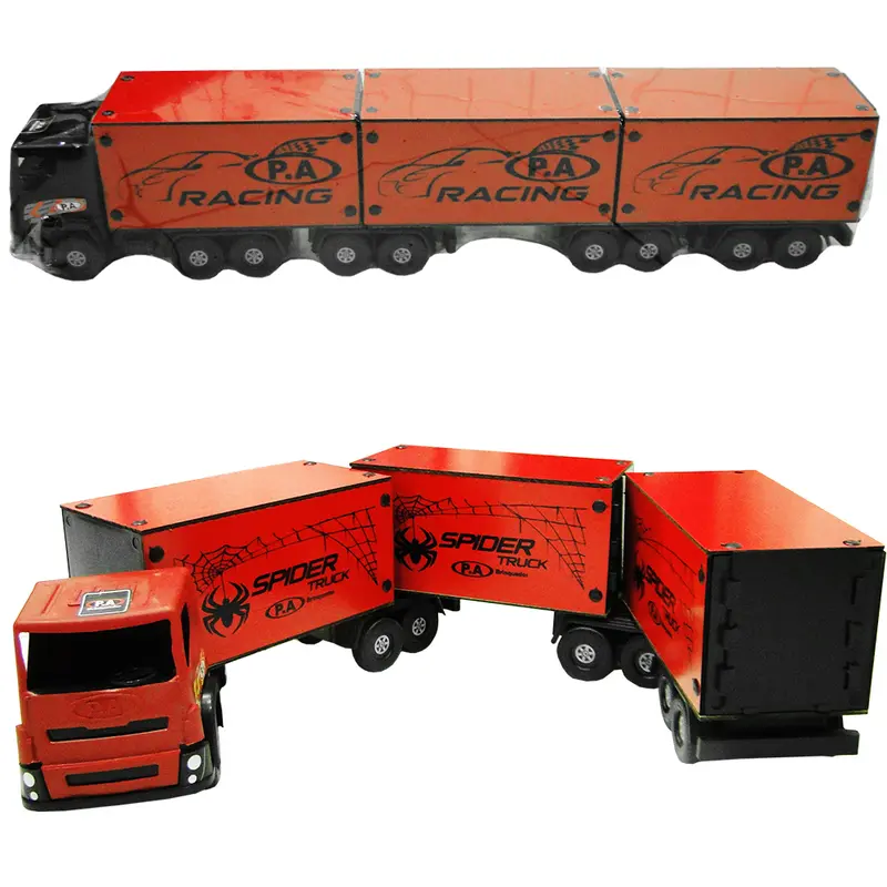 CAMINHAO TREMIAO BAU MEDIO RODA LIVRE 81X17,5X11,5CM