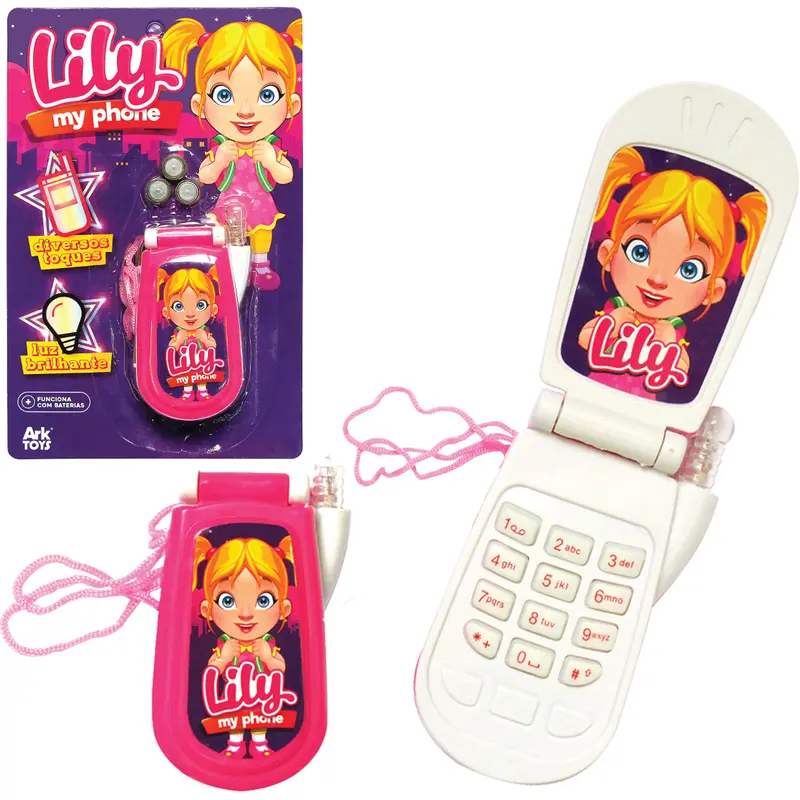 CELULAR MUSICAL INFANTIL LINDA BELL MY PHONE COM LUZ A BATERIA