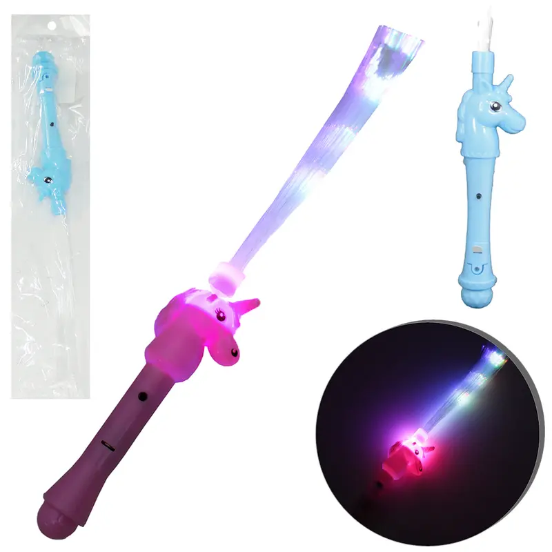 VARINHA MAGICA / CETRO UNICORNIO COM LUZ A BATERIA 45CM