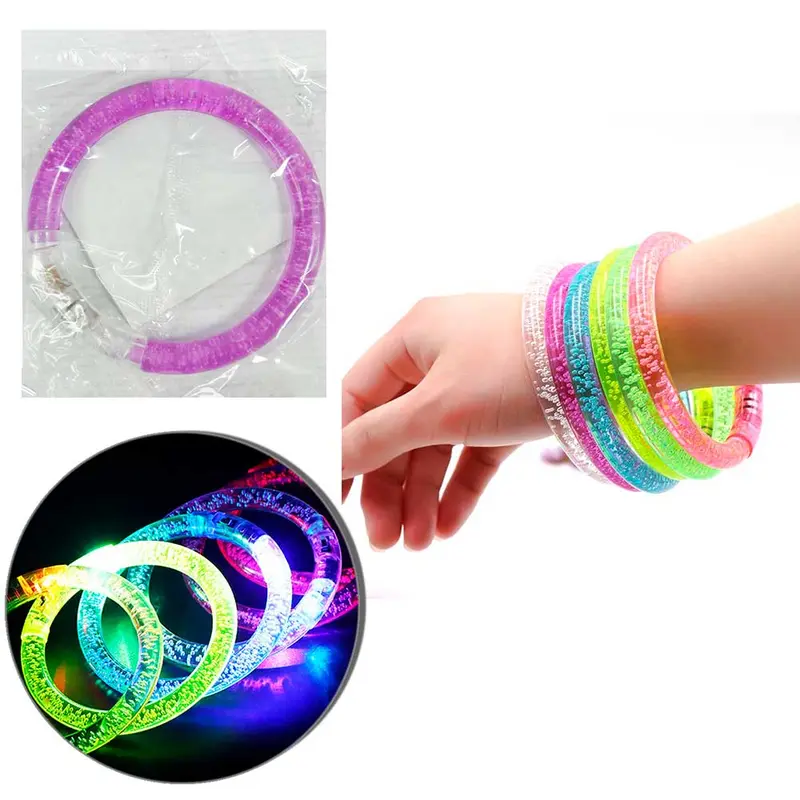 PULSEIRA NEON COM LUZ A BATERIA 8,5CM DE Ø