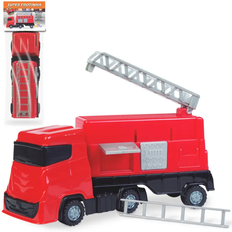 CAMINHAO BOMBEIRO SUPER FROTINHA RODA LIVRE 21X11,5X7CM