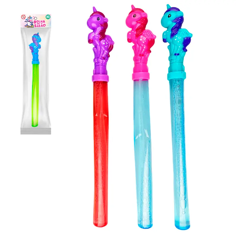 LANCA BOLHA DE SABAO NO TUBO UNICORNIO 40CM