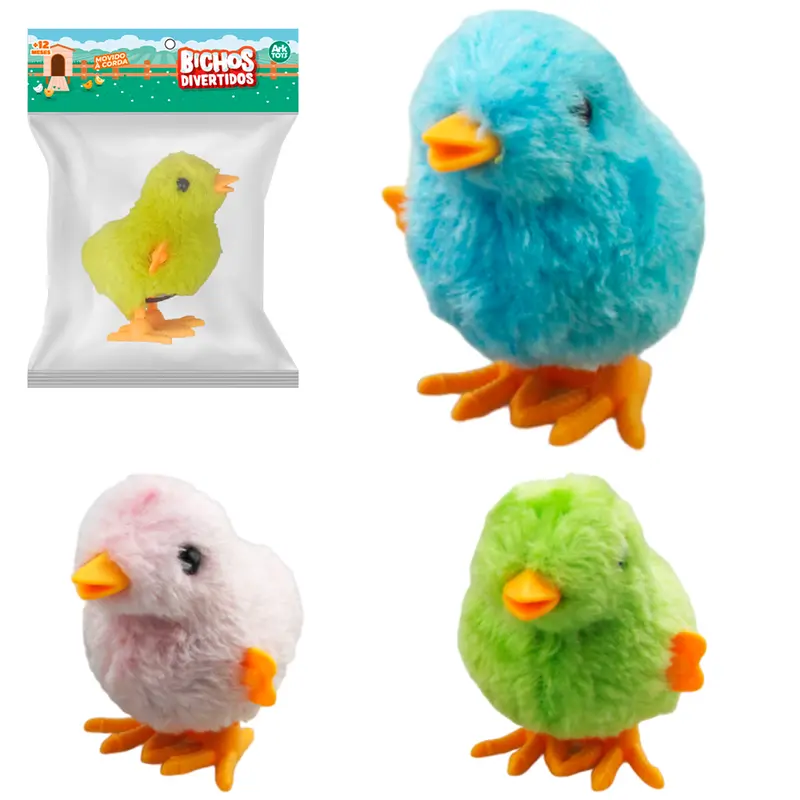 PINTINHO DE PLASTICO / PELUCIA A CORDA 8X8X5CM