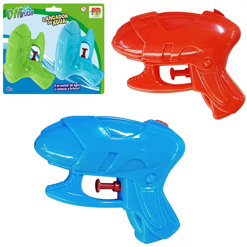 PISTOLA LANCA AGUA DM SPLASH COLORS COM 2 PECAS 11,5X9,5CM NA CARTELA