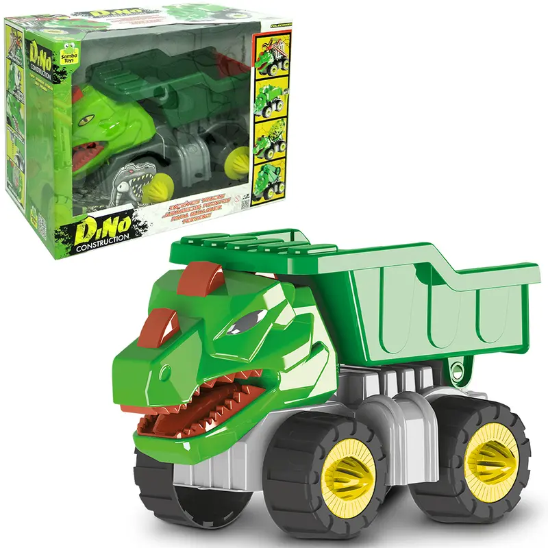 CAMINHAO DINOSSAURO REX CACAMBA / BASCULANTE DINO CONSTRUCTION RODA LIVRE 39X23X23CM