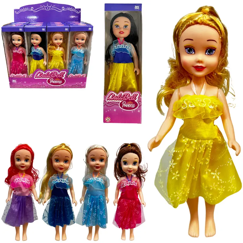 BONECA LINDA BELL PRINCESS COM VESTIDO SORTIDOS
