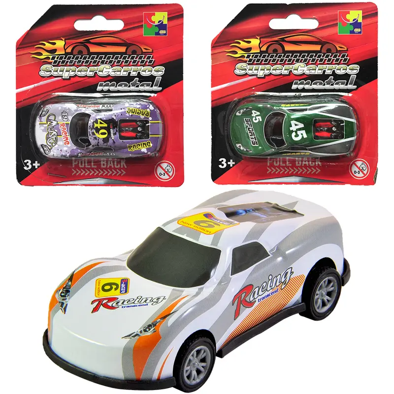 CARRO DE METAL A FRICCAO PULL BACK SUPER CARROS CRT