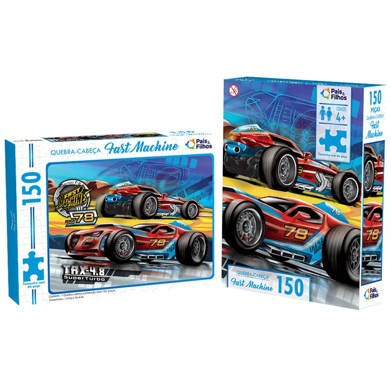 QUEBRA CABECA FAST MACHINE COM 150 PECAS 36,4X27CM