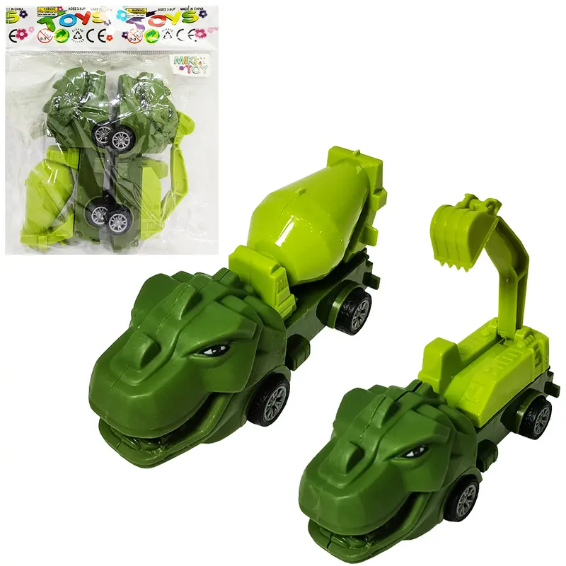 CAMINHAO DINOSSAURO CACAMBA BASCULANTE / GUINCHO A FRICCAO PULL BACK COM 2 PECAS