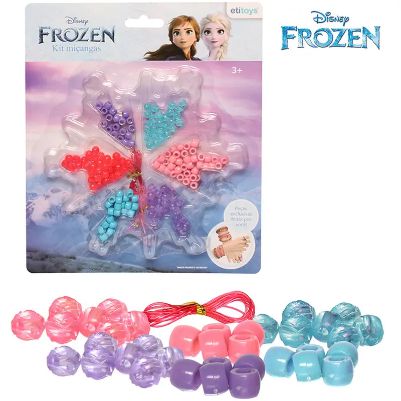 KIT BELEZA/BIJUTERIA INFANTIL FROZEN FLOCO NEVE COM 110 MICANGAS COLORS