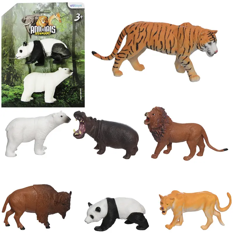 KIT ANIMAL SELVAGEM DE PVC ANIMAIS SELVAGEM 2 PECAS