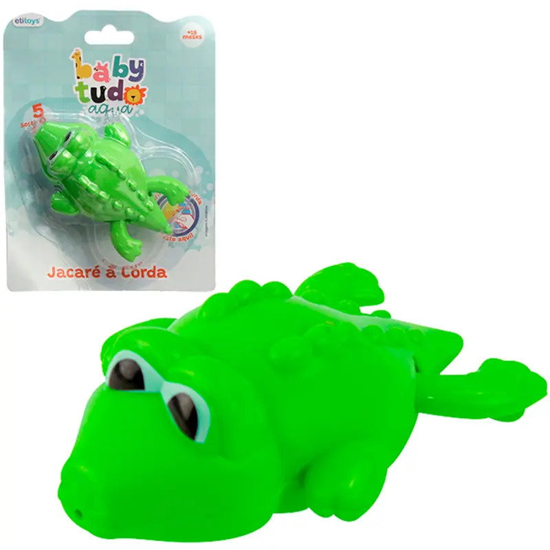 BRINQUEDO PARA BANHO JACARE A CORDA BABY TUDO AGUA