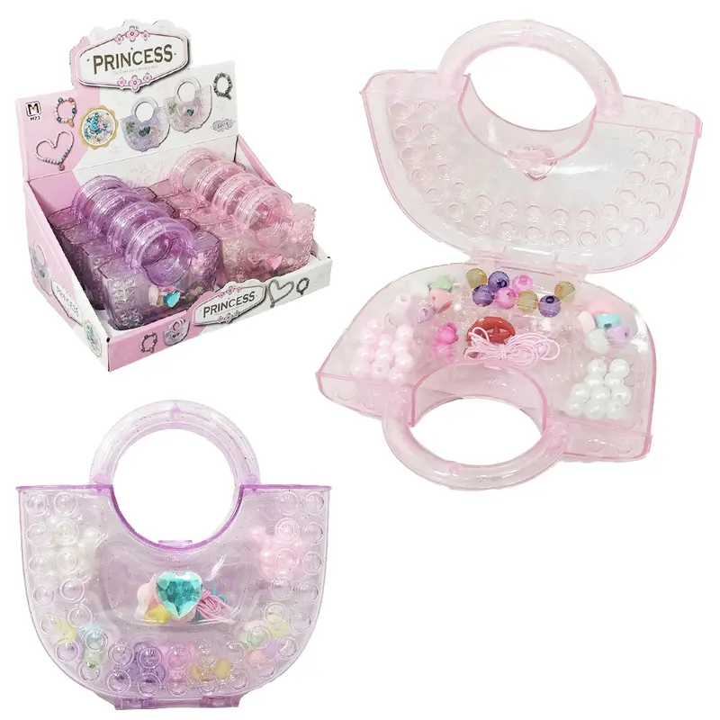 KIT BELEZA / BIJUTERIA INFANTIL COM MICANGAS PRINCESS NO ESTOJO DP PLAY