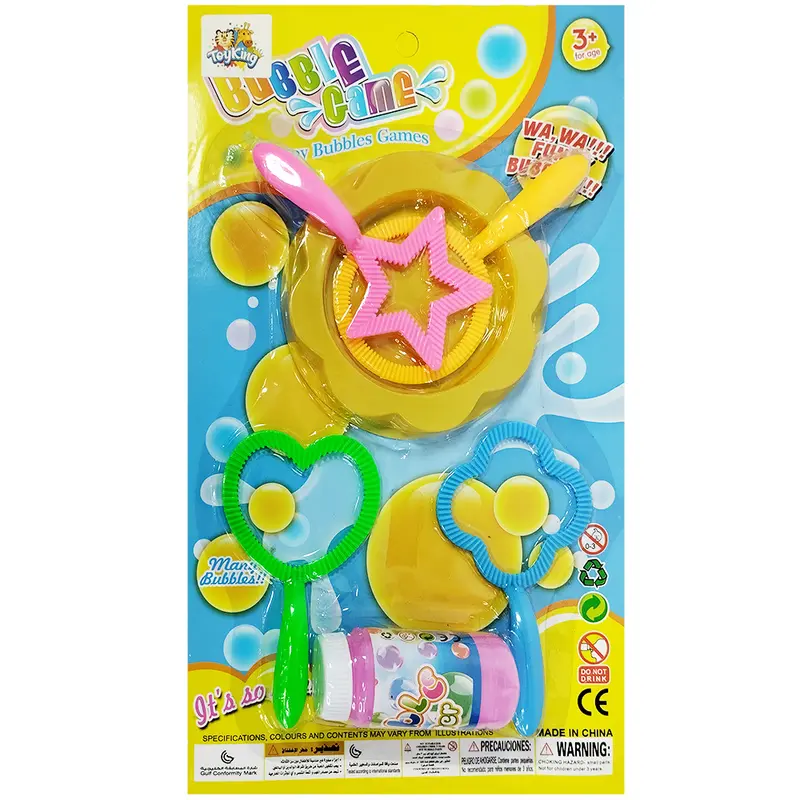 LANCA BOLHA DE SABAO FORMAS COM PRATO BUBBLE GAME 6 PECAS