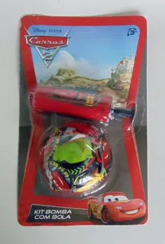 KIT MINI BOMBA DE AR COM BOLAS CARROS