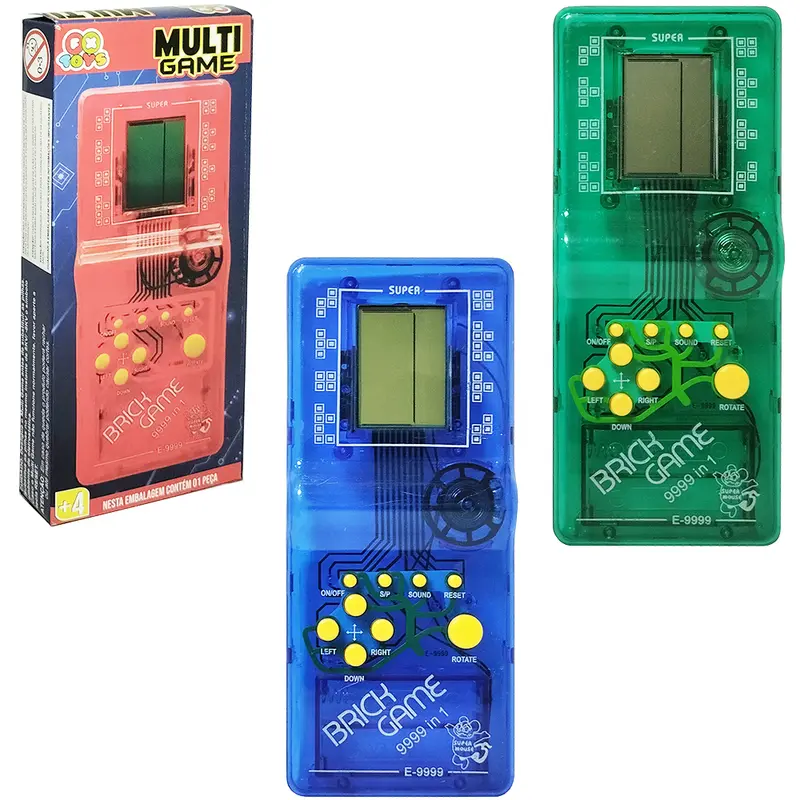 MULTI GAME BRICK GAME A PILHA COLORS 18X7,5CM NA CAIXA