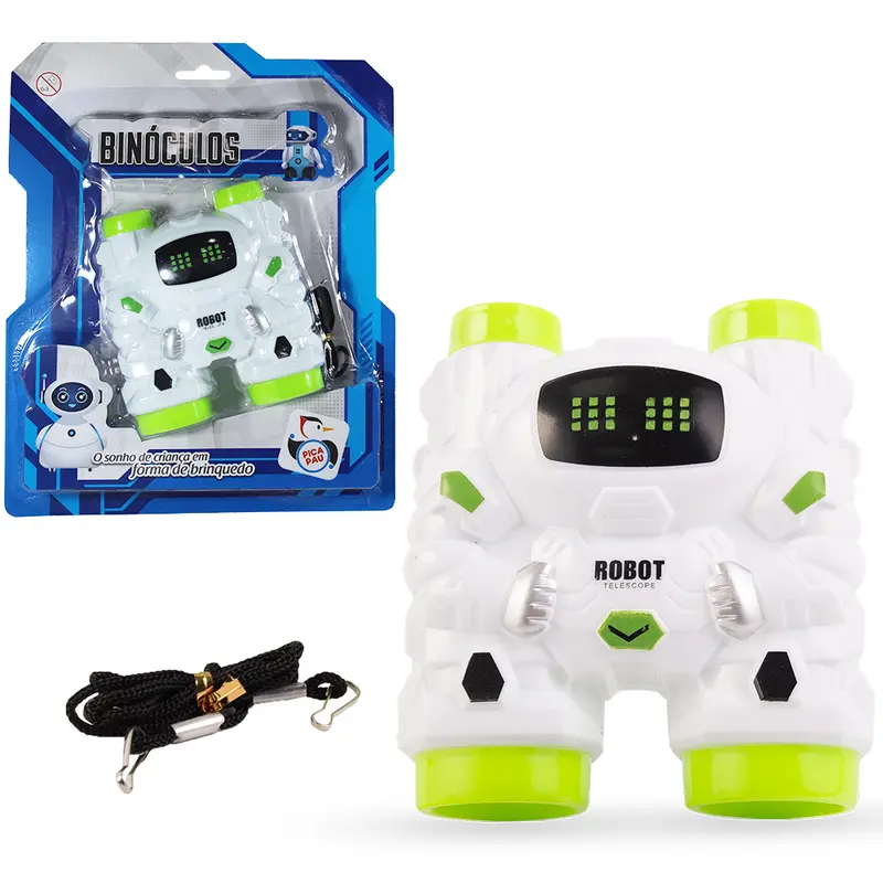 BINOCULO INFANTIL ROBOT COM COMPARTIMENTO 12X11X4CM