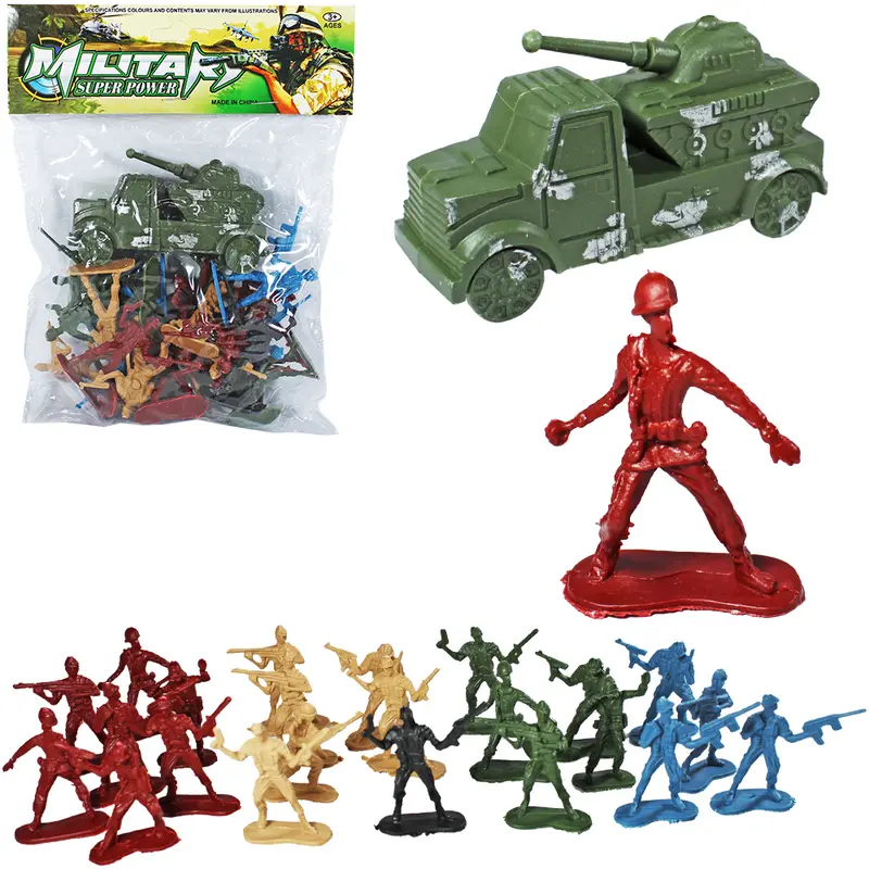BONECO SOLDADO MILITAR COM CAMINHAO MILITARY SUPER POWER 26 PECAS