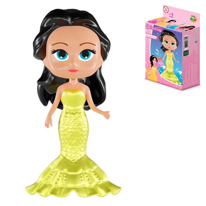 BONECA SEREIA 11,5X5,5X4,5CM 5 PECAS